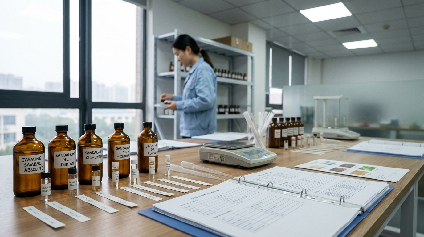 Fragrance oil evaluation for private label perfume projects